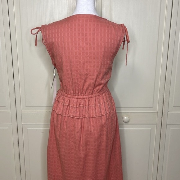 CASLON Women's Faux Wrap Ruffle Dobby Midi Dess Size S - Picture 5 of 13